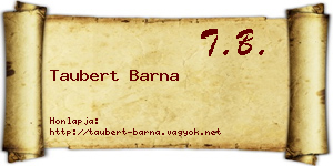 Taubert Barna névjegykártya